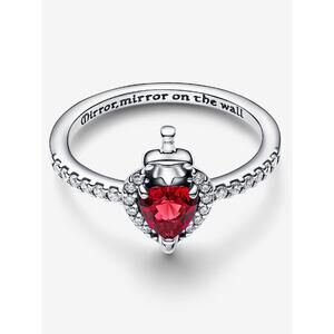 Pandora Disney Villains Evil Queen Ring Sterling Silver Fuchsia Crystal Sz 7
